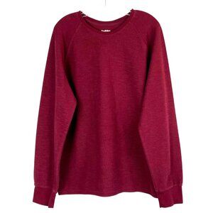Goodfellow &Co Mens Burgundy Long Sleeve Sweatshirt XL Cotton/Poly Blend EUC